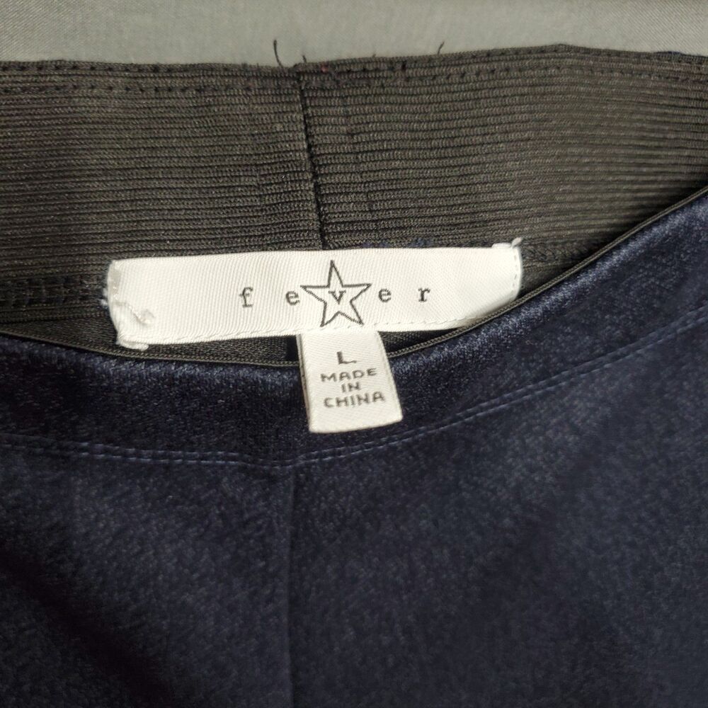 FEVER Straight Leg Stretch High Rise Blue Casual Pants Women’s Size Large - Picture 4 of 6